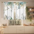 thumbnail image 3 of Short Tier Curtains for Kitchen Bathroom, Scandinavian Style Plants Cafe Curtains, Soft Airy Kitchen Sink Curtains with Kitchen Bathroom Window Curtains, 39" L x 27.5" W, 2 Panels, 3 of 6