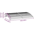 thumbnail image 3 of vidaXL Front Door Canopy, Outdoor Awning for Porch & Patio, 59.1x31.5 Inches, Black, 3 of 7