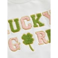 thumbnail image 6 of Newborn Baby Girl Boy My first St. Patrick's Day Outfit 3 6 12 18 Months Lucky Baby Romper Sweatshirt Onesie Bodysuit, 6 of 8