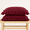 Burgundy-Queen - 20 x 30 Inch, variant on Pillow Shams Beige Standard - 20 x 26 Inch