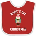 thumbnail image 3 of Inktastic Babys 1st Christmas Nutcracker Boys or Girls Baby Bib, 3 of 4