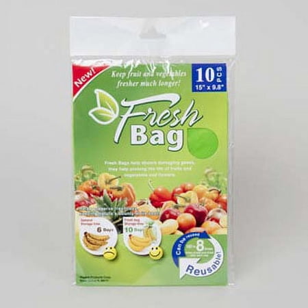 PRODUCE FRESH BAG 10PK 15X9.8IN/12PC MERCHSTRIP, Case Pack of 96