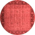 thumbnail image 1 of Ahgly Company Indoor Round Oriental Red Industrial Area Rugs, 7' Round, 1 of 4