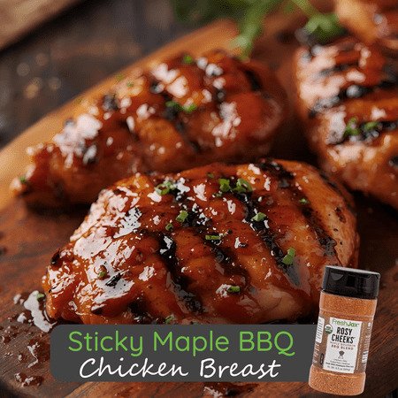 FRESHJAX ROSY CHEEKS ORGANIC MAPLE BOURBON BBQ RUB, 5.2 OZ