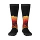 thumbnail image 1 of Fotbe Orange Dalia Calcetas Divertidas Estampadas para Hombre y Mujer, Calcetas de Algodón hasta la Rodilla para Caminar, Correr, Enfermería y Embarazo, 1 of 6