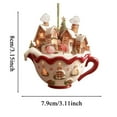 thumbnail image 3 of CoreLiving Pastel Gingerbread Ornaments with Gingerbread House and Christmas House Designs - Festive Indoor Outdoor Holiday Decor for Tree, Mantelpiece, Backpack Seasonal Display, 3 of 9