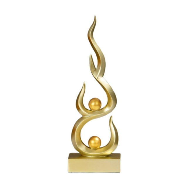 Colecciones de obras de arte abstracto, estatuas, adornos de mesa, esculturas modernas de fuego Oro