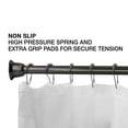 thumbnail image 3 of Splash Home Dell 42 to 72 Adjustable Shower Curtain Tension Rod for Bathroom, Pewter, 3 of 8