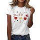 thumbnail image 1 of Gibobby Tops navideños para Mujer Camiseta con gráfico navideño para mujer, divertida y camiseta de para ver películas, cuello redondo, camiseta de manga corta(Blanco,M), 1 of 4