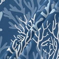 thumbnail image 5 of Navy Blue Coral Coastal Round Tablecloth 60 Inch - Summer Beach Waterproof Fabric Table Cloth Protector, Ocean Seaside Nautical Tablecloths Washable Table Cover for Kitchen Party, 5 of 6
