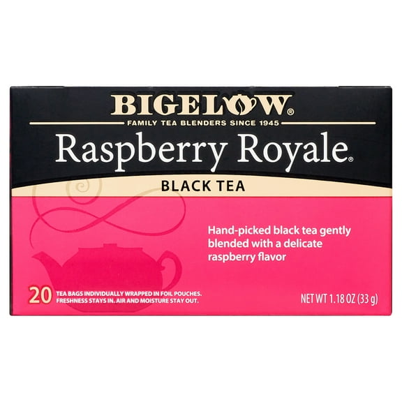 Bigelow Black Tea, Raspberry Royale Tea Bags, 20 Count