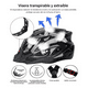 thumbnail image 3 of Casco De Bicicleta Unisex+luz De Bicicleta+2 Gafas+mascara Xtellar Negro M, 3 of 4