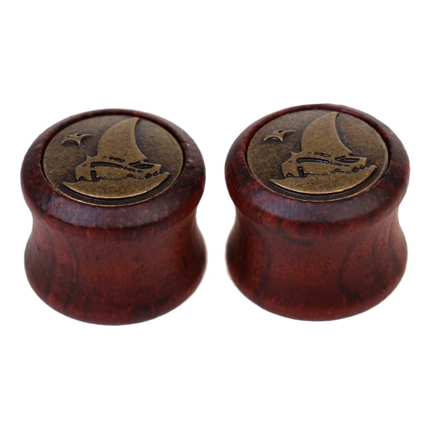 Extensor de con tapón de oreja de madera Sunnimix Expansor del oído 12 mm