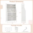 thumbnail image 2 of Costway 5-tier Metal Kitchen Bakers Rack with Pegboard 8 Hooks 5-position Adjustable Shelf White, 2 of 10