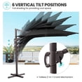 thumbnail image 4 of Pellebant 11 ft. x 9 ft. Rectangular Double Top Patio Cantilever Umbrella, Black, 4 of 8