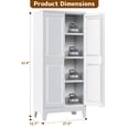 thumbnail image 4 of GangMei 61 Inches Tall Large Metal Storage Garage Cabinet, Steel File Cabinet with 4 Adjustable Shelves for Office and Home, School Office Storage Cabinet,  Assembly Required (White), 4 of 10