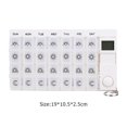 thumbnail image 4 of Dispensador organizador de pastillas de 28 rejillas de 7 días, caja de medicamentos con recordatorio de sincronización electrónica Likrtyny  Para estrenar, 4 of 7