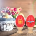 thumbnail image 2 of 10Pcs Egg Crafts Simulated Eggs Wooden Egg Model Red Color For Children Kids Diy, 2 of 9