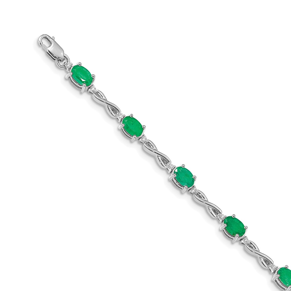 Real 14kt White Gold Diamond and 