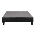 thumbnail image 3 of Bowery Hill Transitional Faux Leather Fabric Queen Platform Bed in Black, 3 of 10