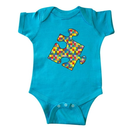 

Inktastic Jigsaw Patterned Jigsaw Piece Gift Baby Boy or Baby Girl Bodysuit