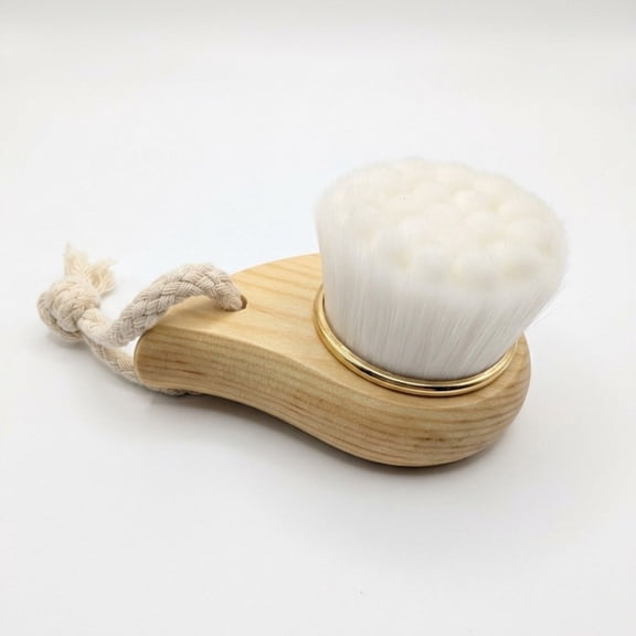 BeNat. Facial Bamboo Wood Handle Cleansing Brush with Extra-Soft Fiber Hair.