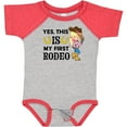 thumbnail image 3 of Inktastic Yes, This is My First Rodeo- Cowgirl in Hat and Boots Girls Baby Bodysuit, 3 of 5