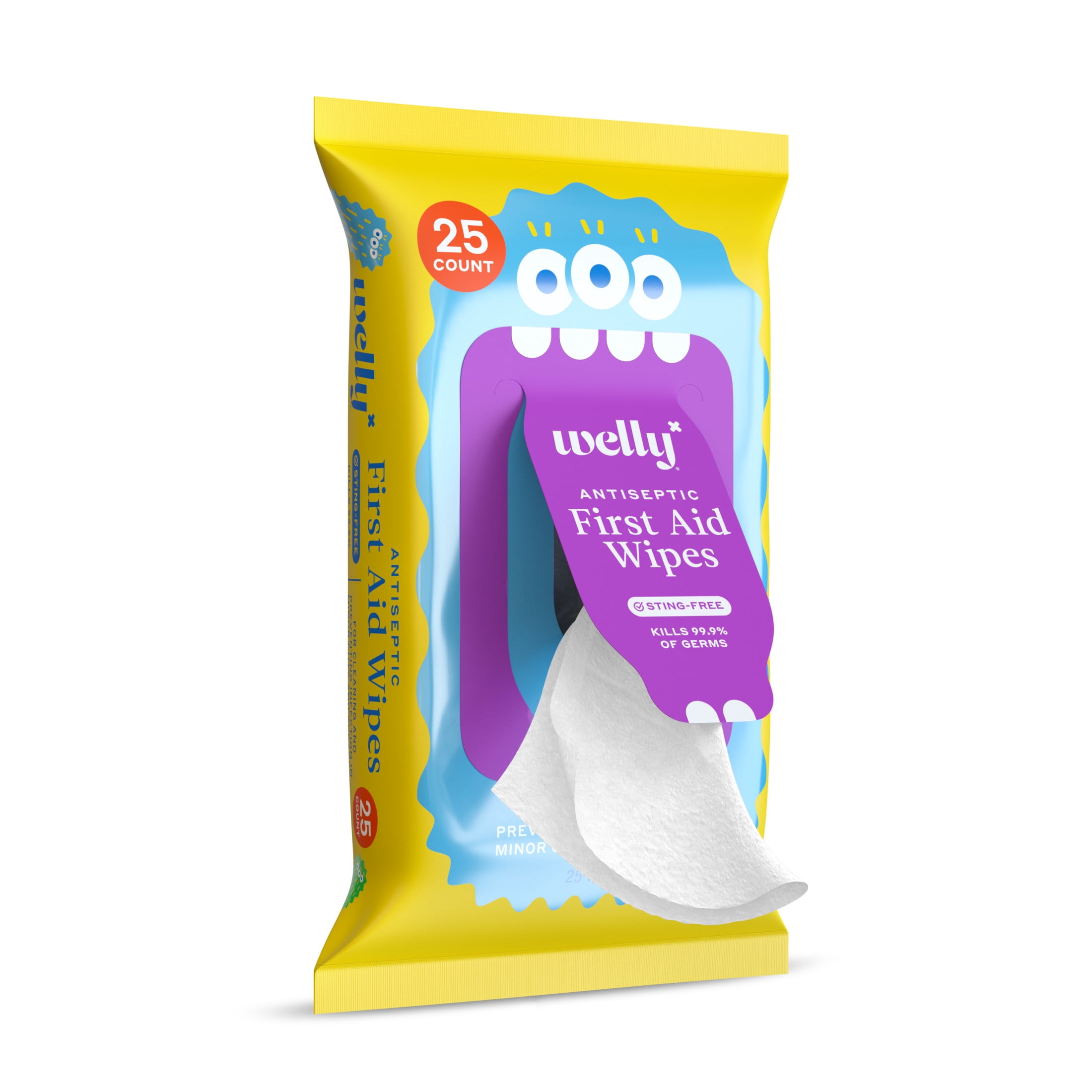Welly First Aid Antiseptic Wipes 25ct