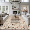 thumbnail image 3 of Area Rug 5'x7', Flowers Birds Non-slip Runner Rug Carpet for Bedside, Country Retro Botanical Floral Branches Washable Outdoor Indoor Area Rugs Mat for Entryway/Living Room/Bedroom/Kitchen/Office, 3 of 9
