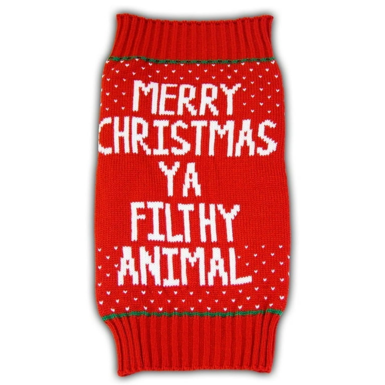 Merry christmas ya filthy animal hotsell dog jumper