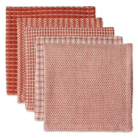 

12 x 12 in. Assorted Vintage Red Dishcloth - Set of 5