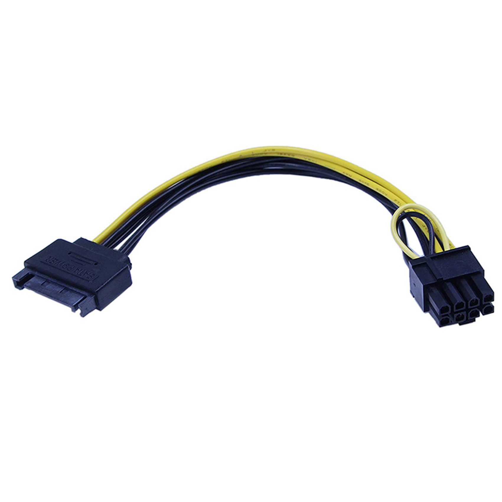 30 PCS New 15Pin SATA Male to 8Pin(6+2) PCI-E Power Supply Cable 20cm SATA Cable 15-Pin to 8 Pin Cable 18AWG Wire