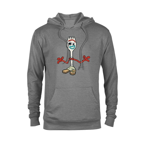 Disney Pixar Toy Story 4 Forky's Here T-Shirt - Pullover Hoodie for Adults - Customized-Graphite Heather
