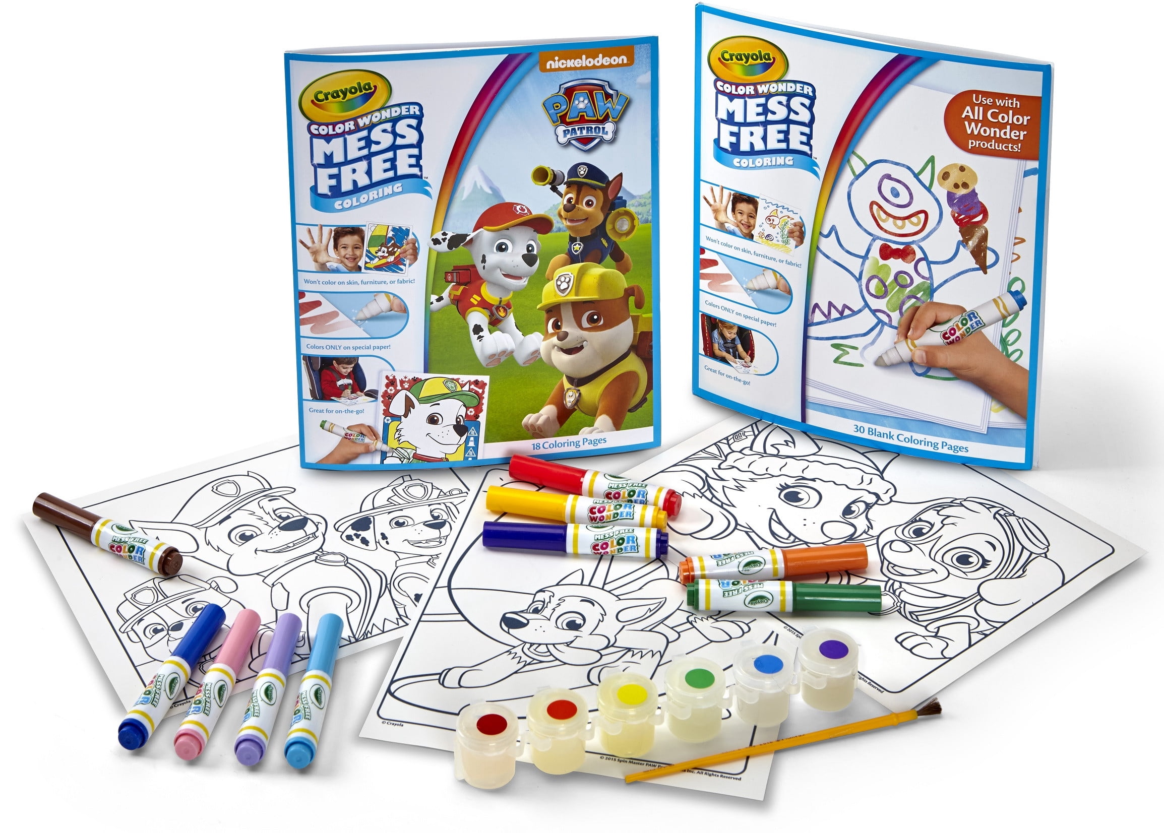 Crayola Color Wonder Paw Patrol Coloring Set, Beginner Child, 54 Pieces ...