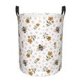 thumbnail image 6 of Lsque Bees And Flowers pattern Laundry Hamper Basket, Tall Woven Rope Hamper Basket for Clothes, Lightweight Storage Basket, Collapsible Waterproof-, 6 of 8
