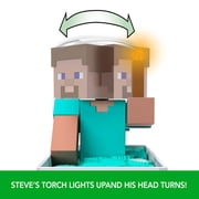 Minecraft Minecart RC & Steve, Wheelie Stunt & Turbo Boost, Lights & Digital Item Code