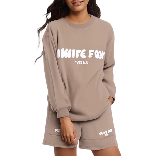 Sudaderas Con Capucha Chándales 2 Piezas Cintura Elástica Mujeres Cuello Casual