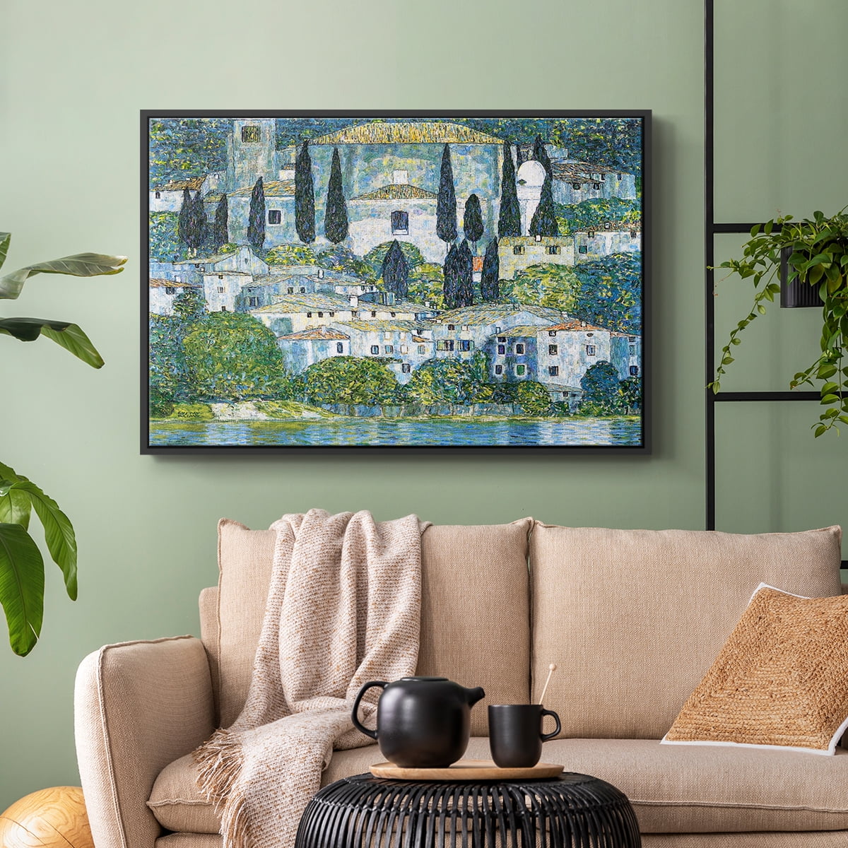 Vintage Landscape-CXIII By Wexford Home Framed in Black Wood Gallery Wrapped Canvas 17 in. x 25 in.
