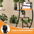 thumbnail image 5 of Craftian 63" Plant Stands Indoors with Grow Lights, Half Moon Metal Storge Shelf,Multiple Pots Metal Flower Stands, 5 of 10