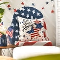 thumbnail image 4 of Sm:)e Stars and Stripes Polka Dot Stars Happy Fourth of July Throw Pillow Cover 18x18 Inch Set of 4, Polyester Patriotic Outdoor Pillow Case for Sofa Couch, 4 of 6