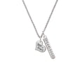 thumbnail image 2 of Delight Jewelry Silvertone Small ''Best Friend'' Heart Silvertone Fearless Bar Charm Necklace, 23", 2 of 4