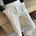 thumbnail image 4 of OSOLU Solid Color Mens Fashion Slim Fit Dress Pants Classic Casual Business Dress Pants Formal Pants For Men Trousers Everyday Comfort Versatile Bottoms, 4 of 9
