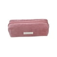 thumbnail image 1 of Retro Corduroy Solid Color Pencil Case Large Capacity Student Stationery Storage Bag Clutch Bag, 1 of 7