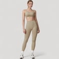 thumbnail image 2 of Women's Seamless High Waist Compression Leggings with Sculpting Back Detail and Stretch Knit Fabric - Medium, Ivory, 2 of 7