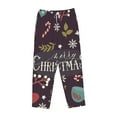 thumbnail image 4 of Sigee Merry Christmas Print Women's Soft Pajama Pants - Breathable and Comfortable Lounge Sleep Bottoms with Elastic Waistband and Pockets-Large, 4 of 9