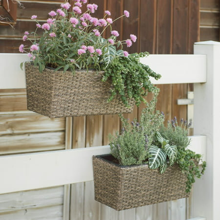 Coral Coast Westmore Wicker Balcony Planter (Best Plants For Small Balcony)