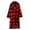 a-Red4139, variant on VNKIDY Men's Loungewear Color Block Plaid Plush Long Sleeve V Neck Robe Hooded Belted Pockets Soft Loungewear For Casual Daily Home Relaxation Activities Cozy Homewear