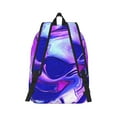 thumbnail image 2 of Rateoe Swirl Print Blue Purple1 Pattern Canvas College Laptop Backpack,Travel Daypack,Durable Rucksack Travel Notebook Bag School Backpack Book Bag for Men Women-Medium, 2 of 7