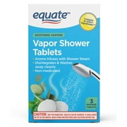 Equate Soothing Vapor Shower Tablets, Eucalyptus & Menthol, 3 Count, Compare to Vicks® VapoShower™