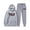 Light Gray, variant on Trapstar Hoodies for Women Sets Long Sleeve Graphic Sweatshirts Loose Trapstar Street Hip-hop Pullover Sweatshirts+Sweatpants Women Set of 2 Classic Sweatshirts(White, L)